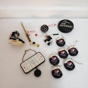 Hockey Themed Christmas Tree Ornaments